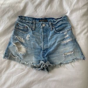 Abercrombie & Fitch High Rise Denim Shorts Size 2